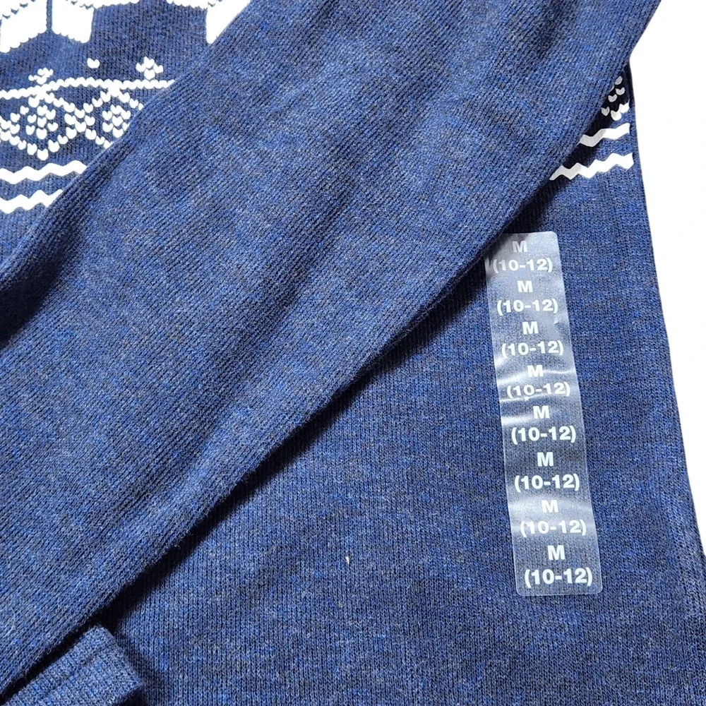 Polo Ralph Lauren Kids Navy Blue Fair Isle Cotton Quarter-Zip‎ Sweater 10-12 New